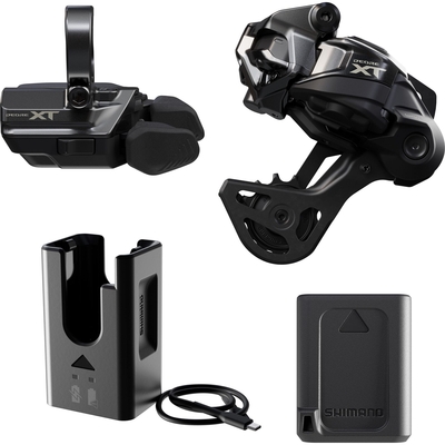 Shimano Deore XT M8250 Di2 Upgrade Kit with Band-on Battery BT-DN320, Electric Wire EC-DN100, Quick Link SM-CN910, GS Short Cage Rear Derailleur