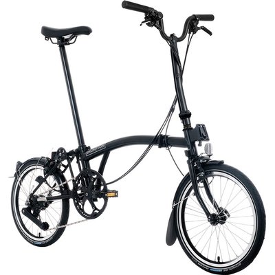 Brompton C Line High Bar 12-speed Folding City Bike with Carrier