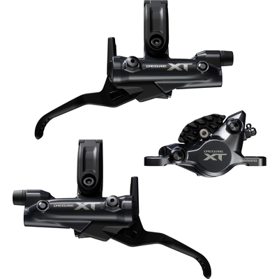 Shimano Deore XT M8200 Front & Rear Hydraulic Brake Levers & 2-Pot Calipers Set