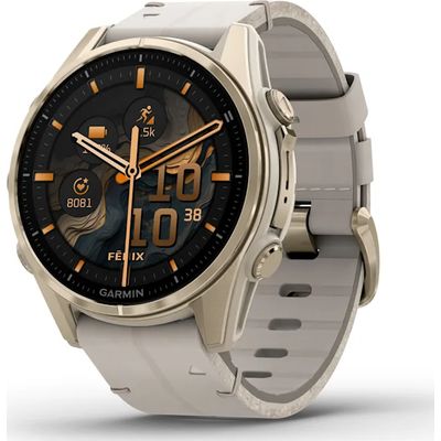 Garmin Fenix 8 43 mm Sapphire AMOLED GPS Smartwatch with Leather Band