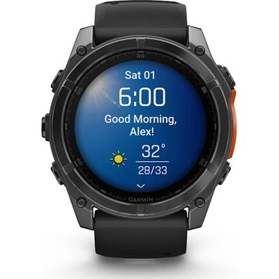 Garmin Fenix 8 51 mm AMOLED GPS Smartwatch with Silicone Band Computers GPS Watches Cycle Superstore