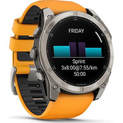 Garmin Fenix 8 51 mm Sapphire AMOLED GPS Smartwatch with Silicone Band Computers GPS Watches Cycle Superstore