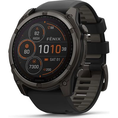 Garmin Fenix 8 Solar 51 mm Sapphire AMOLED GPS Smartwatch with Silicone Band