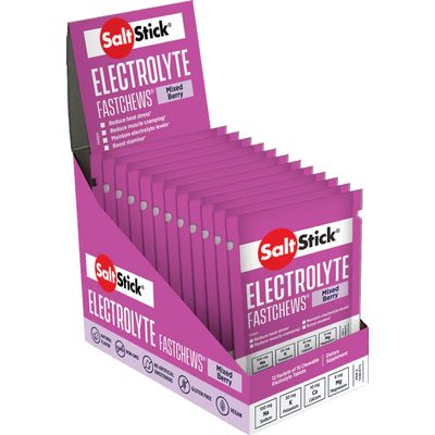 SaltStick FastChews Chewable Electrolyte Tablets 12 x 10 Sachet Box